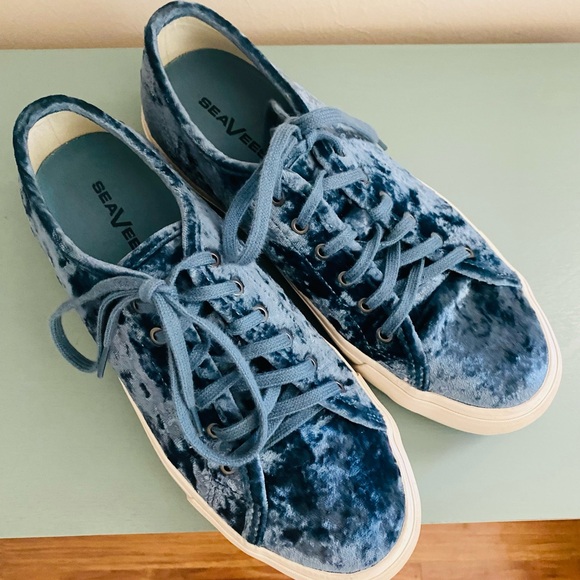 SeaVees Monterrey Platform Size 10 Crushed Velvet - Picture 6 of 8